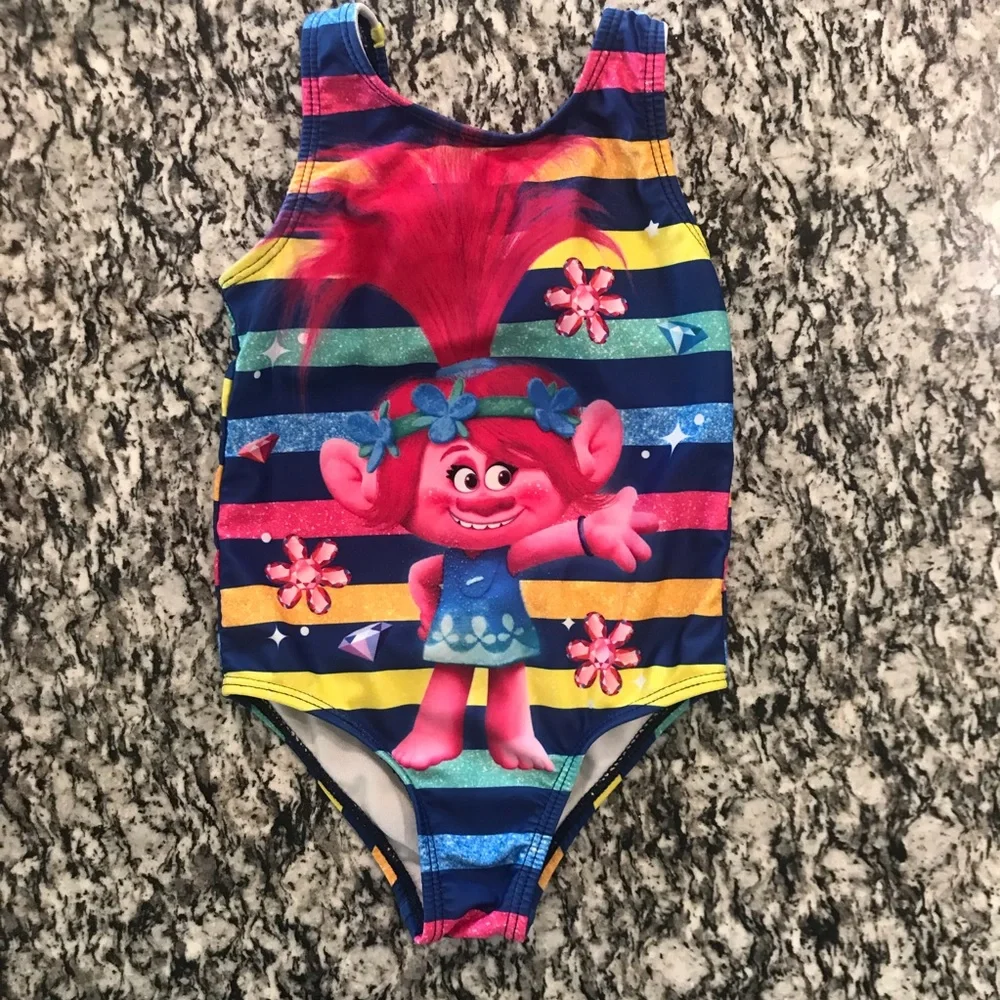 Trolls Poppy Toddler Girls One-Piece Swimsuit